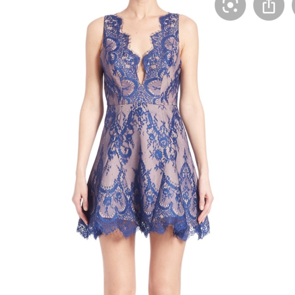 Stylestalker blue lace dress